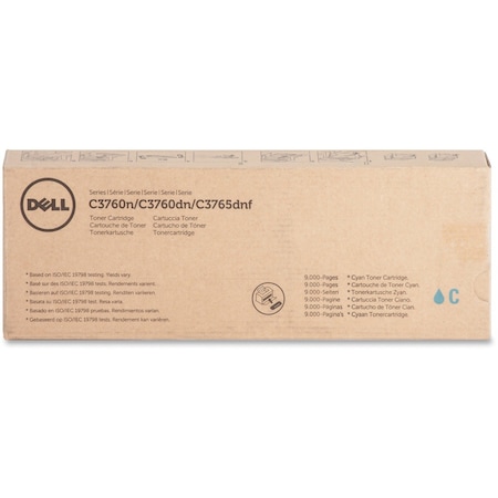 Dell Dell Original Extra High Yield Laser Toner Cartridge - Cyan - 1 Pack - 9000 Pages 3318432